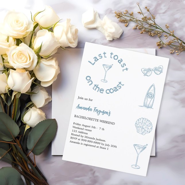 Convite Última torrada no fim de semana da solteira costei (Criador carregado)