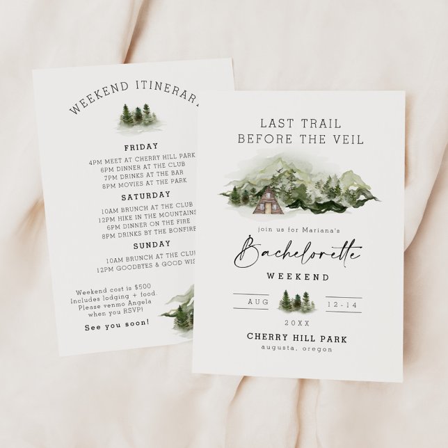 Convite Última Trilha Antes Do Fim De Semana Da Bacheloret (Criador carregado)