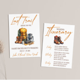 Convite Última Trilha, Festa de Fim de Semana de Bachelore