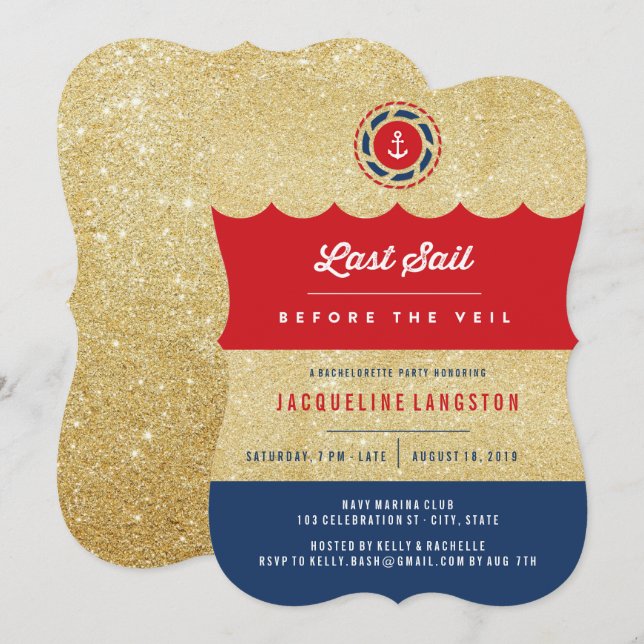 Convite Última Vela Antes Da Festa de solteira Do Véu (Frente/Verso)