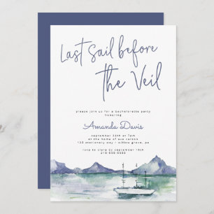 Convite Última vela antes da solha náutica marítima modern