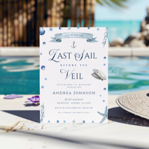 Convite Última Vela Antes do Véu Despedida de Solteira Náu