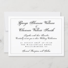 Convite Ultimate Calliografia Elegance Código QR Casamento