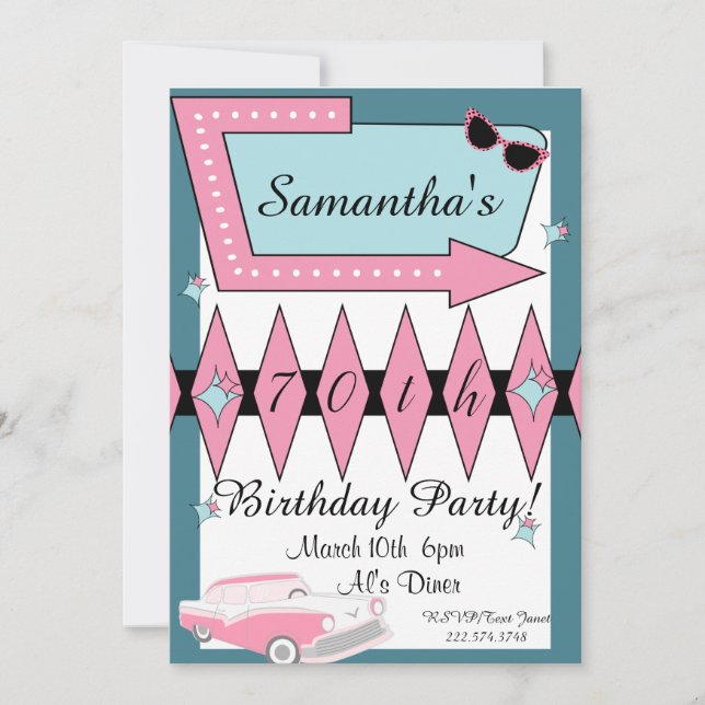 Convite Último Aniversário a Qualquer Idade, 1950 (Frente)