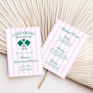 Convite Último Balanço Antes Do Bach Do Pickleball Retro D