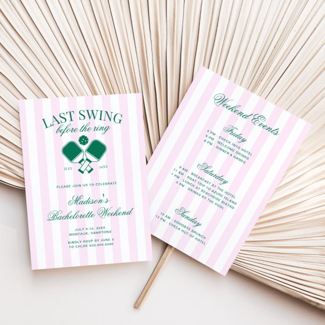 Convite Último Balanço Antes Do Bach Do Pickleball Retro D (Criador carregado)