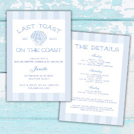 Convite Último Brinde Da Praia No Fim De Semana Da Bachelo