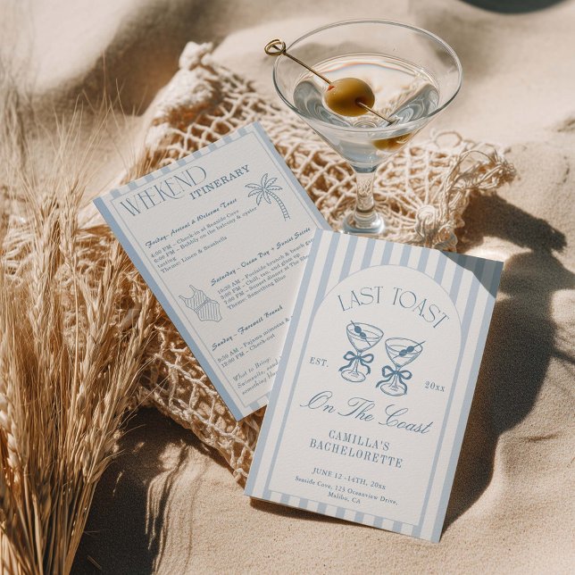 Convite Último Brinde Na Bachelorette Costeira (Criador carregado)
