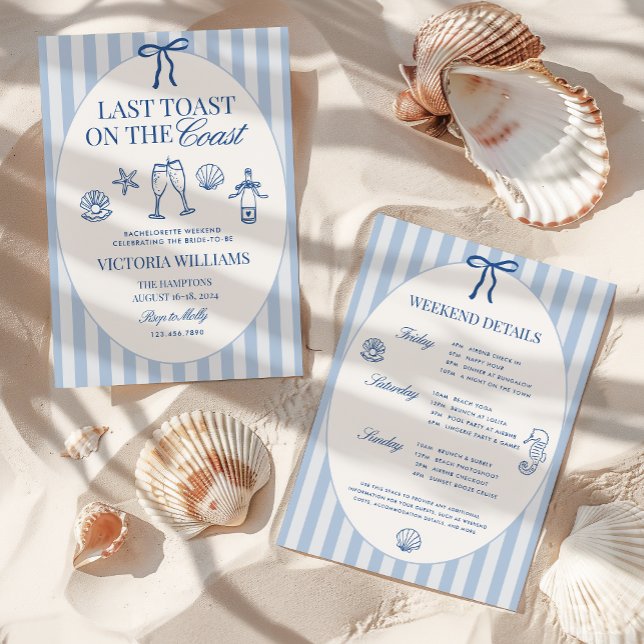 Convite Último Brinde na Costa Roteiro da Noiva (Criador carregado)