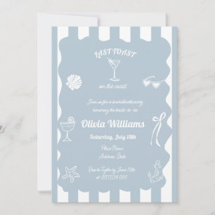 Convite Último Brinde Na Festa De Bachelorette Costeira