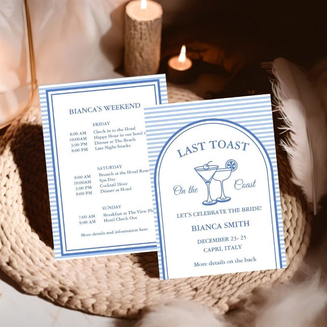 Convite Último brinde na Festa de Fim de Semana da Bachelo (Criador carregado)