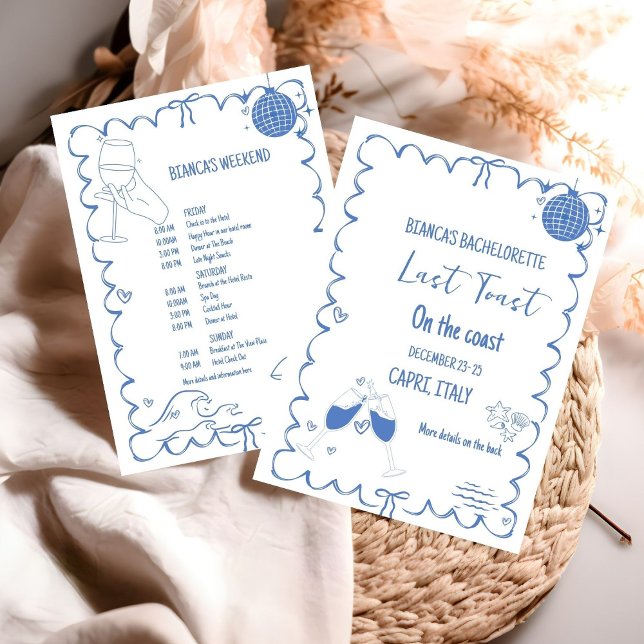 Convite Último brinde na Festa de Fim de Semana da Bachelo (Criador carregado)