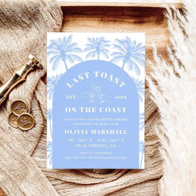 Convite Último Brinde Na Festa de solteira Costeira (Criador carregado)