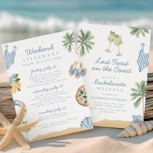 Convite Último brinde na Festa de solteira costeira