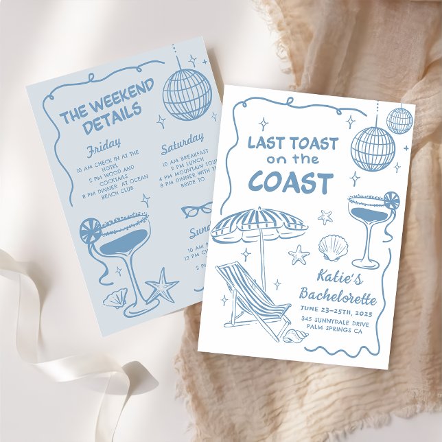 Convite Último Brinde No Fim De Semana Da Bachelorette Cos (Criador carregado)