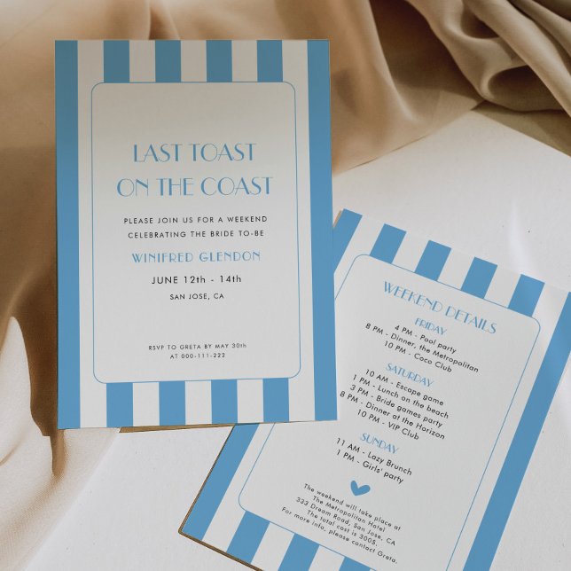 Convite Último brinde no Fim de Semana da Bachelorette Cos (Criador carregado)