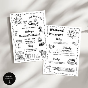 Convite Último Brinde No Fim De Semana Da Bachelorette Cos