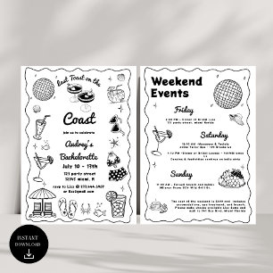 Convite Último Brinde No Fim De Semana Da Bachelorette Cos