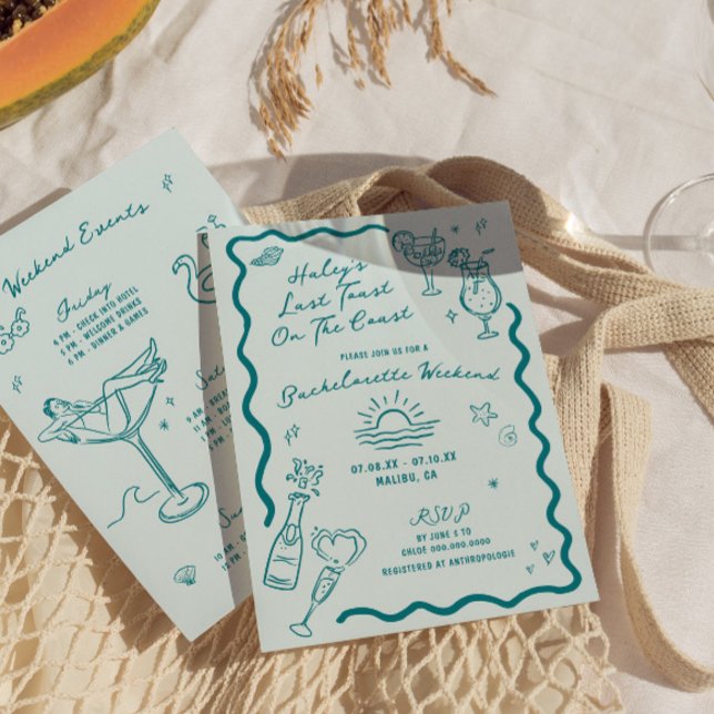 Convite Último Brinde No Fim De Semana Da Bachelorette Do  (Criador carregado)