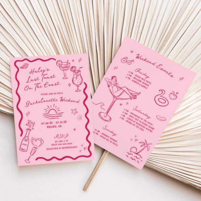 Convite Último Brinde No Fim De Semana Da Bachelorette Ros (Criador carregado)