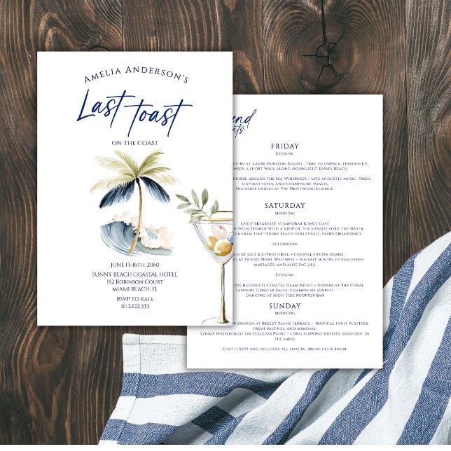 Convite Último Brinde No Fim De Semana Da Bechelorette Cos (Criador carregado)