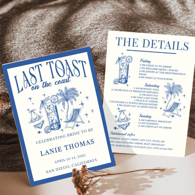 Convite Último brinde no Itinerário da Bachelorette Costei (Criador carregado)