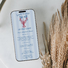 Convite Último brinde no Itinerário da Bachelorette Costei