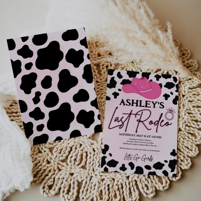 Convite Último Chá de panela de Bachelorette Rodeo Cowgirl (Criador carregado)