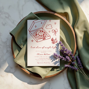 Convite Último Chá de panela de Pizza Fatia