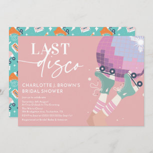 Convite Último Chá de panela Rosa Moderno Disco