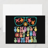 Último Dia De Aula Groovy Fim Das Aulas De Verão 