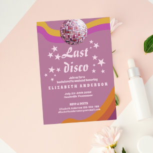 Convite Último Fim de Semana de Despedida Retro Disco 70