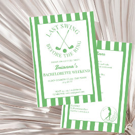 Convite Último fim de semana do clube de golfe Bachelorett