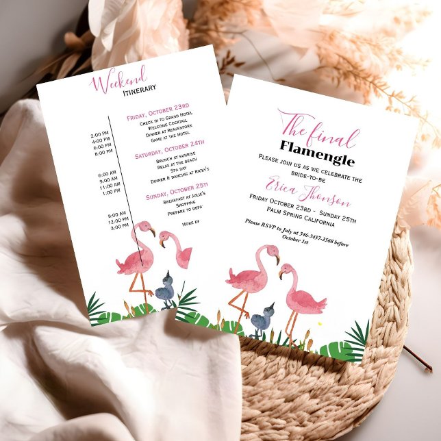Convite Último Flamengo Bachelorette e itinerário do fim d (Criador carregado)