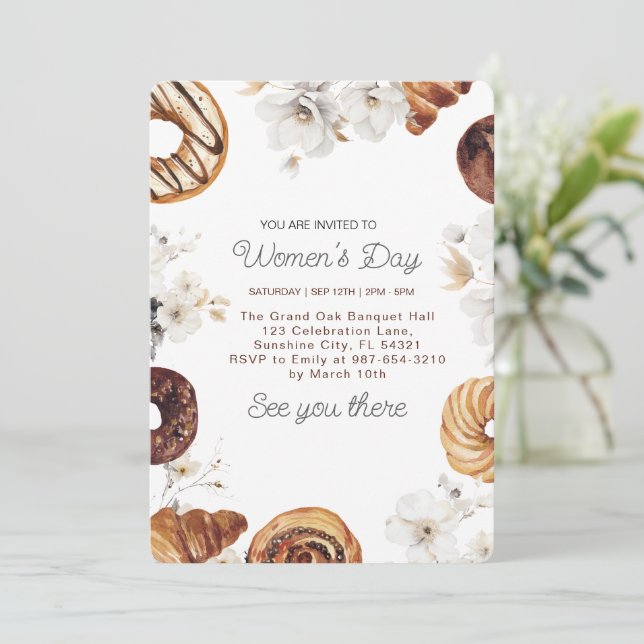 Convite Último mês da história do Brunch do Dia das Mulher (Em pé/Frente)