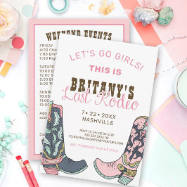 Convite Último Rodeo Nashville Bachelorette Festa de Fim d