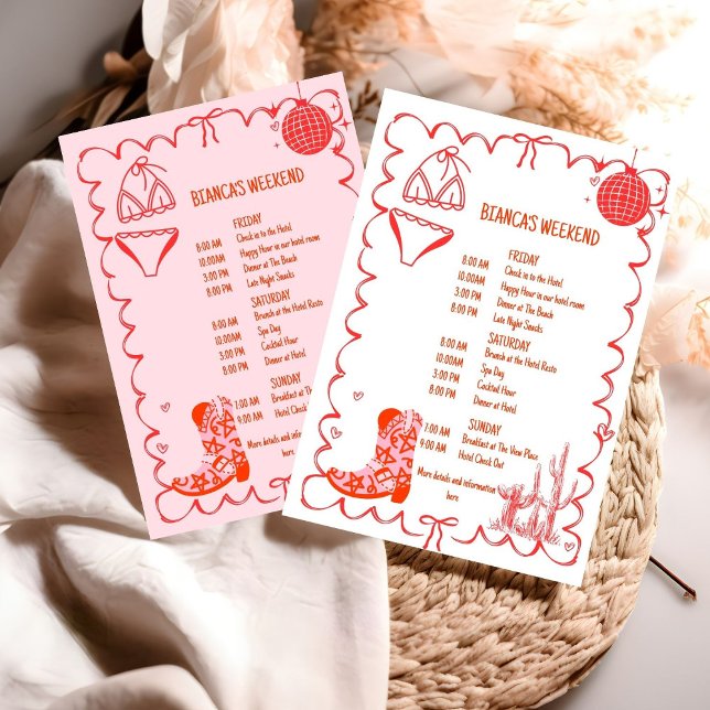 Convite Último rodeo Nashville Bachelorette Festa de Fim d (Criador carregado)