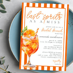Convite Último Spritz como uma Senhorita Brunch Nupcial Ap