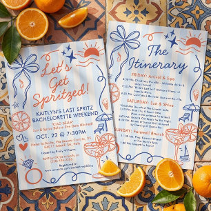 Convite Último Spritz Itinerário de Despedida de Solteira 