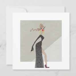 Convite Ultra Femme Glam Fashion Art Card