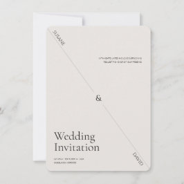 Convite Ultra Minimal luxury Creative wedding invitation 