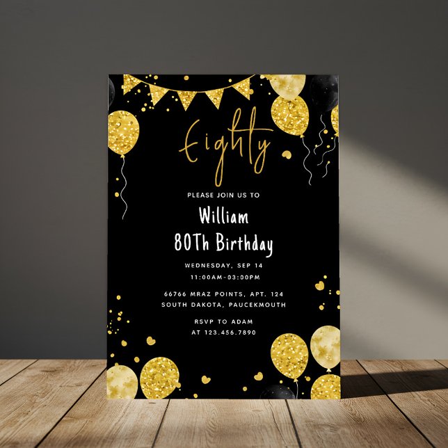 Convite Um 80 de Bicicleta Feliz, Humor Adulto e Divertido (Criador carregado)