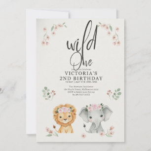 Convite Um Animais da Floresta Selvagem & Cogumelo Anivers