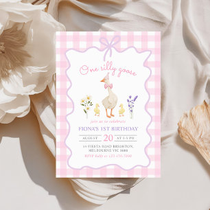 Convite Um Aniversário de 1 Ano do One Silly Goose em Xadr
