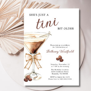 Convite Um aniversário de 30 anos Espresso Martini Tini Bi