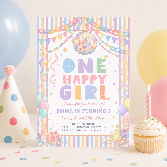 Convite Um Aniversário de Discoteca Caprichoso e Feliz (Criador carregado)