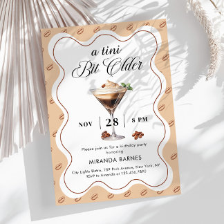 Convite Um Aniversário De Espresso Martini Um Pouco Mais V