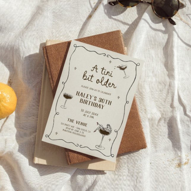 Convite Um Aniversário De Espresso Martini Um Pouco Mais V (Criador carregado)