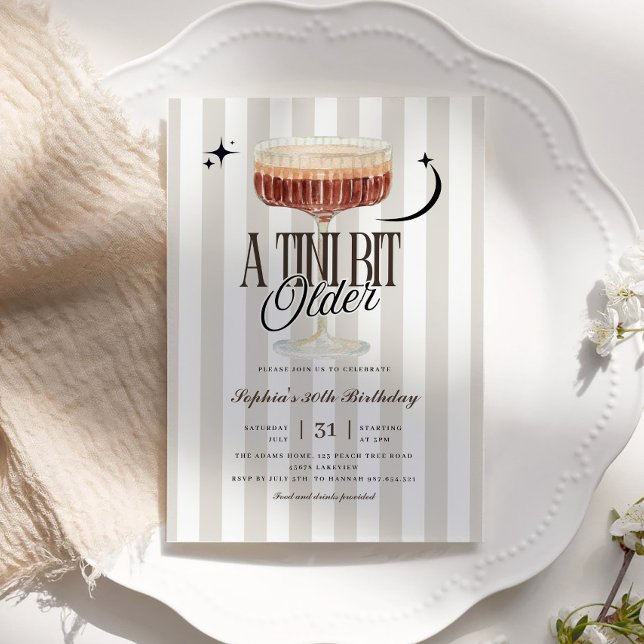 Convite Um Aniversário De Espresso Martini Um Pouco Mais V (Criador carregado)