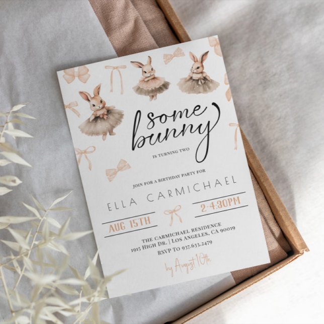 Convite Um aniversário de Páscoa coelhinha (Criador carregado)